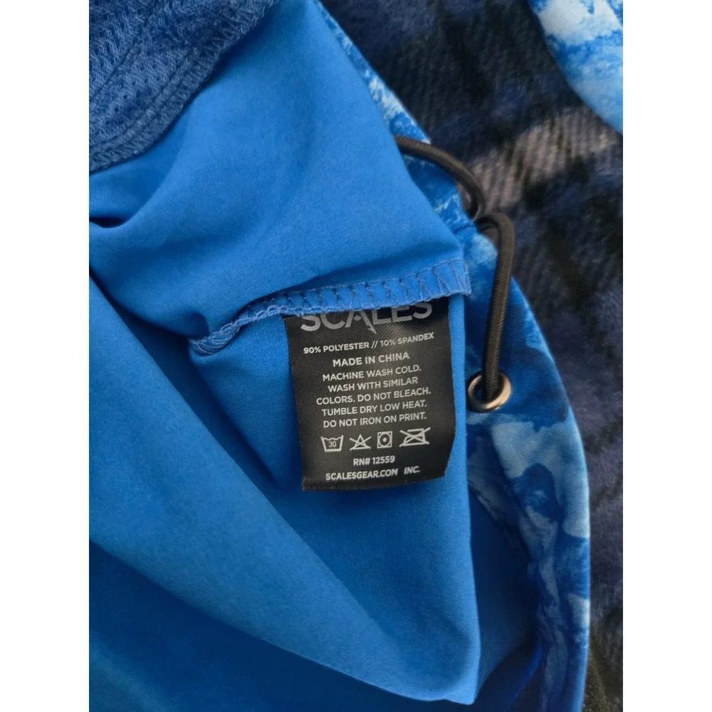 Scales‎ Men's Quarter Zip Jacket Royal Camo Small NWT - Picture 7 of 7